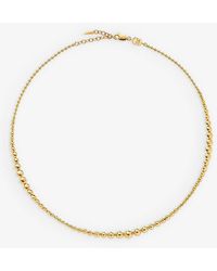 Missoma - Articulated 18ct Recycled Yellow -plated Vermeil Recycled Sterling-silver And Cubic Zirconia Choker Necklace - Lyst