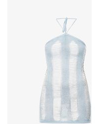 Jaded London Synthetic Y2k Extreme Plunge Asymmetric Mini Dress | Lyst