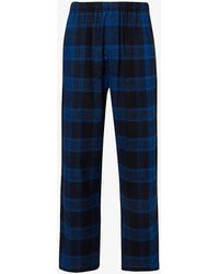 Calvin Klein - Checked Straight-leg Cotton Pyjama Bottoms X - Lyst