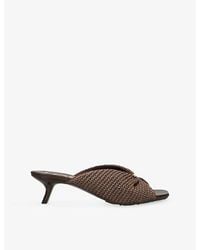 Loewe - Pebble Soft 45 Raffia-Effect Mules - Lyst