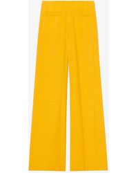 Sandro Wool Navam Trousers in Blue | Lyst