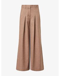 ME+EM - Ultimate Wide-Leg Twill Trousers - Lyst