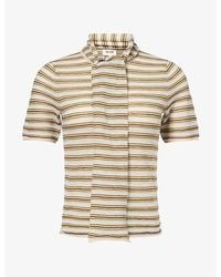 ME+EM - Barely There Striped Merino-Wool And Cashmere Top - Lyst