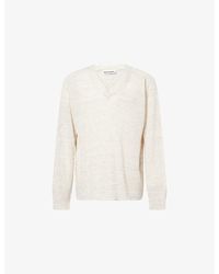 Our Legacy - Rue V-Neck Linen-And-Cotton Jumper - Lyst
