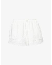 Dissh - Annabel Lace-Trim Cotton-Blend Shorts - Lyst