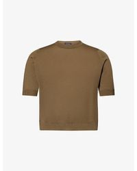 John Smedley - X Bill Nighy Short-Sleeve Merino Wool Top - Lyst