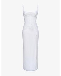 House Of Cb - Lini Bodycon Stretch-Mesh Maxi Dress Xs (A-C Cup) - Lyst