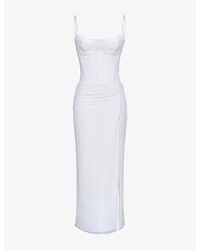 House Of Cb - Lini Bodycon Stretch-Mesh Maxi Dress Xs (A-C Cup) - Lyst