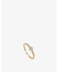Astley Clarke - Luna Light 18ct Yellow Gold-plated Vermeil Sterling-silver And Sapphire Ring - Lyst