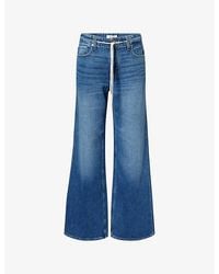 PAIGE - Zoey Wide-Leg Cotton-Blend Denim Jeans - Lyst