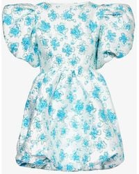 Sister Jane - Showcase Floral-jacquard Woven Mini Dress - Lyst