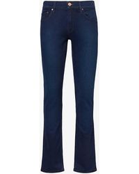 PAIGE - Federal Slim-fit Straight-leg Stretch-denim Blend Jeans - Lyst