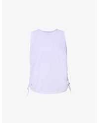 Sweaty Betty - Soft Flow Studio Side-Ruched Stretch-Woven Tank Top - Lyst