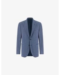 BOGGI - Pinpoint Single-Breasted Cotton-Blend Blazer - Lyst