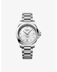 Longines - L3.430.4.87.6 Conquest Stainless-Steel And 0.035Ct Diamond Automatic Watch - Lyst