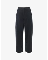 Whistles - Tapered-Leg High-Rise Stretch-Cotton Trousers - Lyst