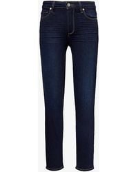 PAIGE - Hoxton Tapered-leg Mid-rise Stretch Denim-blend Jeans - Lyst