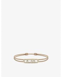 Messika - Cares Pavé 18Ct- And 0.26Ct Diamond Cord Bracelet - Lyst