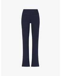 Skims - Foldover Cotton-Jersey Trousers - Lyst