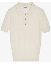 Claudie Pierlot - Monpolo Collared Short-sleeve Knitted Polo - Lyst