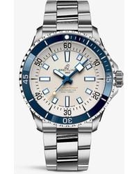Breitling A17375e71g1a1 Superocean Stainless-steel Automatic Watch - Blue