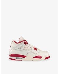 Nike - Air 4 Retro Leather And Mesh Trainers - Lyst