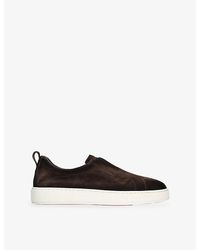 Santoni - Victory Unlined Suede Trainers - Lyst