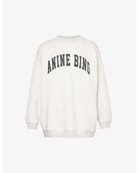 Anine Bing - Tyler Logo-print Cotton-blend Sweatshirt - Lyst