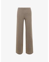 House Of Cb - Avery Wide-Leg Knitted Trousers - Lyst