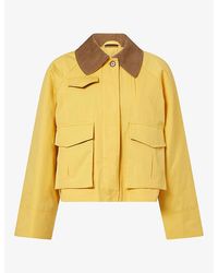 Skall Studio - Gaby Corduroy-Collar Cotton Jacket - Lyst