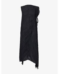 Issey Miyake - Twisted Asymmetric Knitted Midi Dress - Lyst