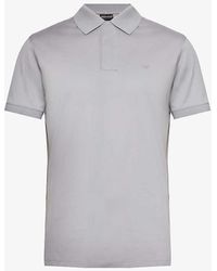 Emporio Armani - Logo-embossed Regular-fit Cotton-jersey Polo Shirt - Lyst