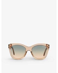 Tom Ford - Ft0870 Wallace Cat-eye Acetate Sunglasses - Lyst