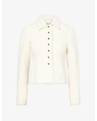 ME+EM - Textured Fringe Peplum Woven Jacket - Lyst