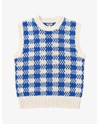 OMNES - Bob Checked Cotton Knit Vest - Lyst