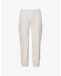 Eleventy - Patch-Pocket Tapered-Leg Stretch-Woven Trousers - Lyst