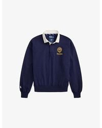 Polo Ralph Lauren - X Wimbledon Logo-Embroidered Cotton Rugby Top - Lyst