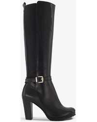 Dune - Sareena Buckle-embellished Knee-high Leather Boots - Lyst