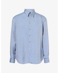 Giorgio Armani - Long-Sleeve Regular-Fit Silk Shirt - Lyst