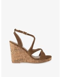 Carvela Kurt Geiger - Pavia Faux-Suede Wedge Sandals - Lyst