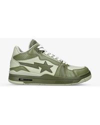 A Bathing Ape - Bape Sta M1 Leather Mid-top Trainers - Lyst