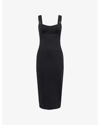 GOOD AMERICAN - Scuba Adjustable-Straps Stretch-Woven Midi Dress - Lyst