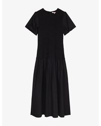 OMNES - Aria Shirred-Bodice Cotton Midi Dress - Lyst