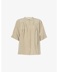 Vince - Aline Gathered A-Line Woven Shirt - Lyst
