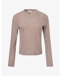 ME+EM - Striped Cotton T-Shirt - Lyst