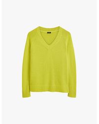 JOSEPH - V-Neck Relaxed-Fit Long-Sleeve Cashmere Jumper - Lyst