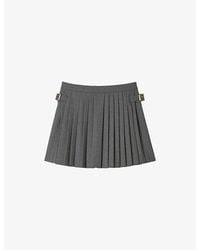 Sandro - Pleated High-Rise Stretch-Woven Mini Skirt - Lyst