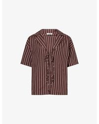 4th & Reckless - Lara Striped Cotton-Blend Shirt - Lyst