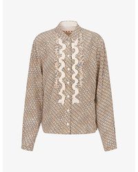 Marni - Printed Crêpe De Chine Silk Shirt - Lyst