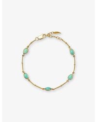Missoma - Magma 18Ct Vermeil And Malachite Charm Bracelet - Lyst
